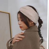 Knitted wool headband, headband, fashion hat 585