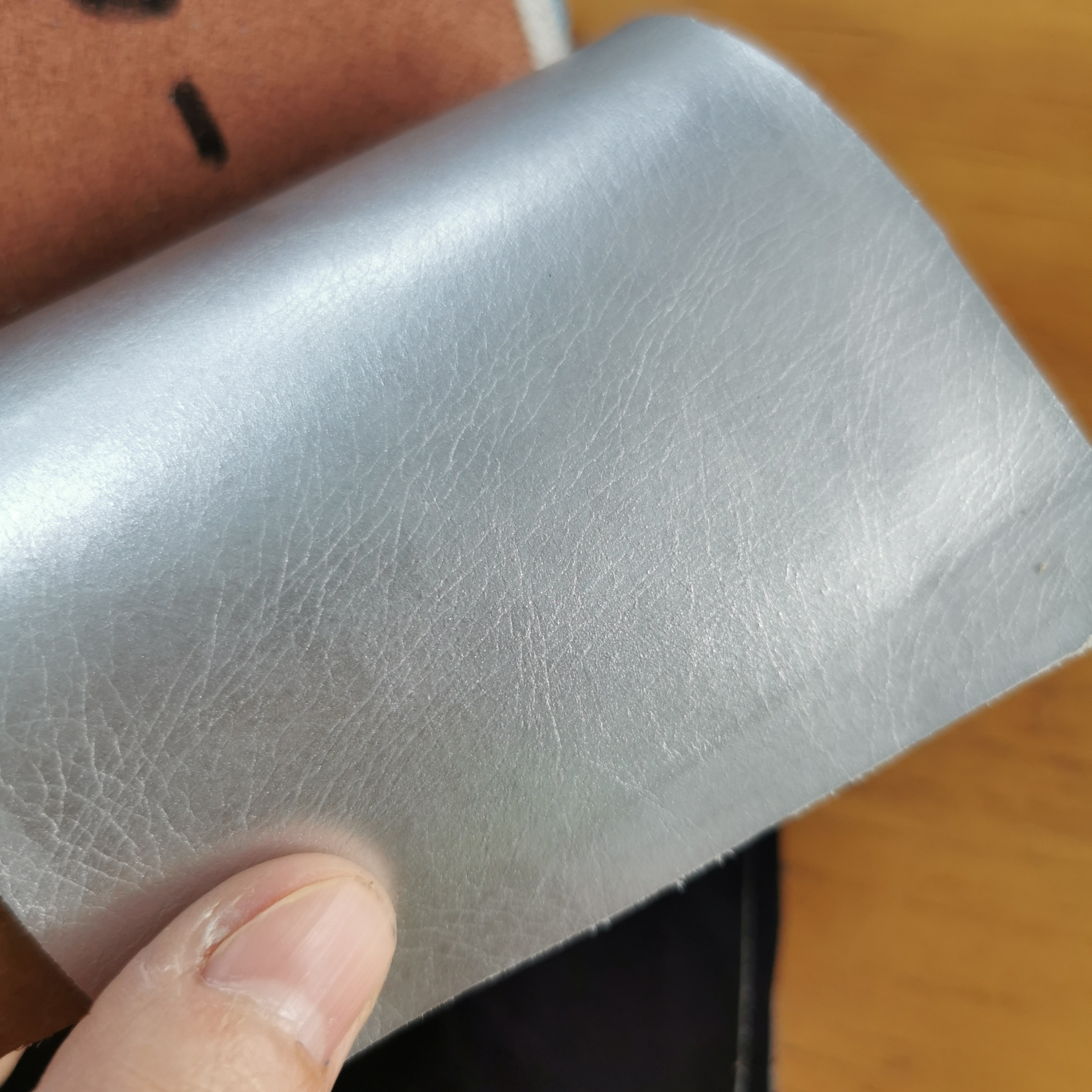 Two-layer cowhide, silver film