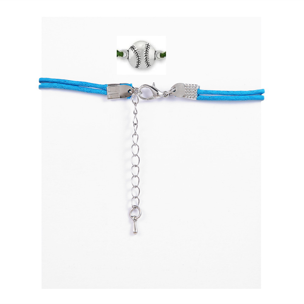 FLY387 Baseball SPORT Blessing Card bracelet wish Bracelet Custom couple bracelet