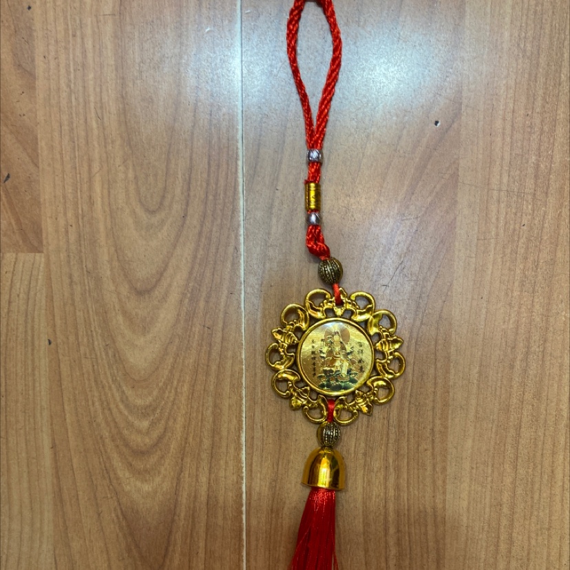 R Pendant gold five blessing Guanyin blessing