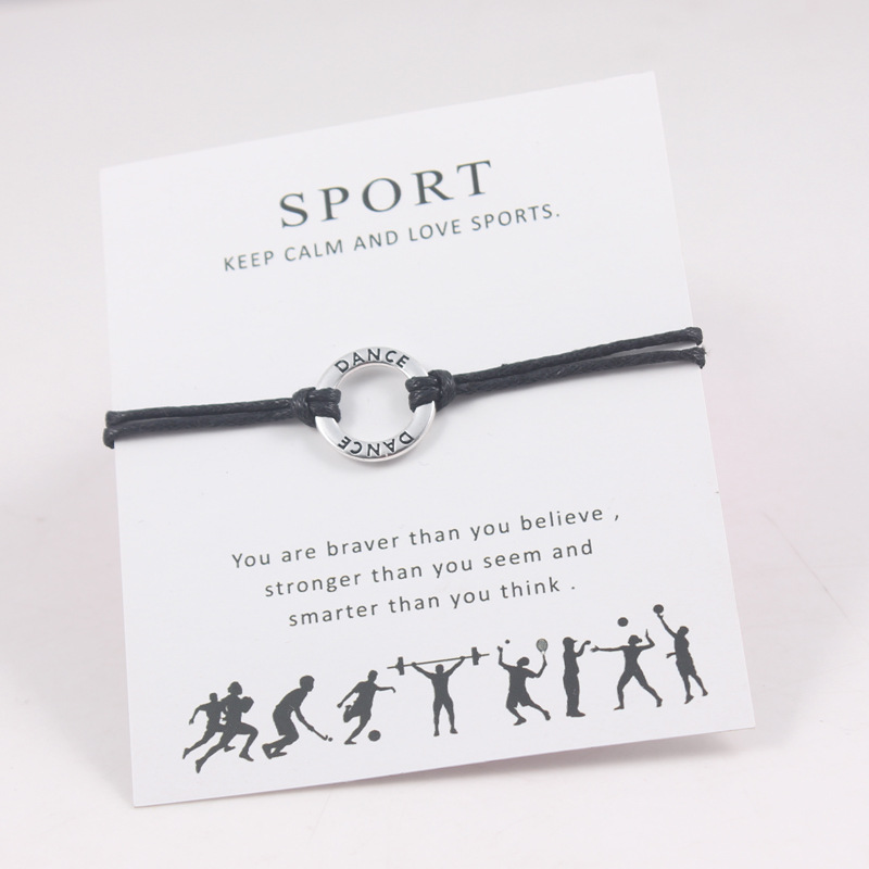 FLY398  跨境热销 祝福卡片手链 Dance 手链 wish card bracelet