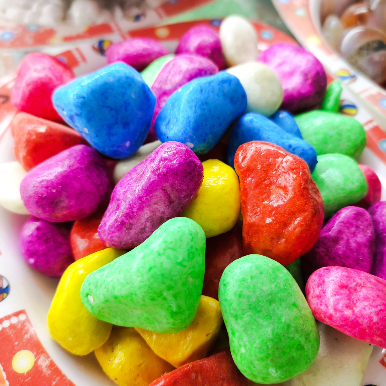 Large colored stones