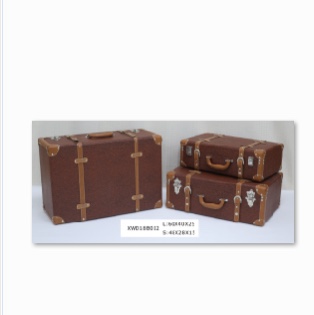 Wooden European-Style Vintage Suitcase Display Props Clothing Storage Box Tidy Storage Wooden Box Vintage Leather Suitcase Suitcase