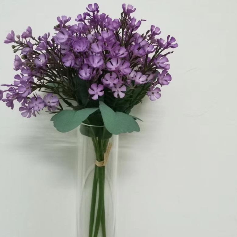 Think of flower industry, small rape flower purple cloth flower decorative flower simulation plastic flower false flower single living room decorative flower dry flower table decoration anti-flower decoration