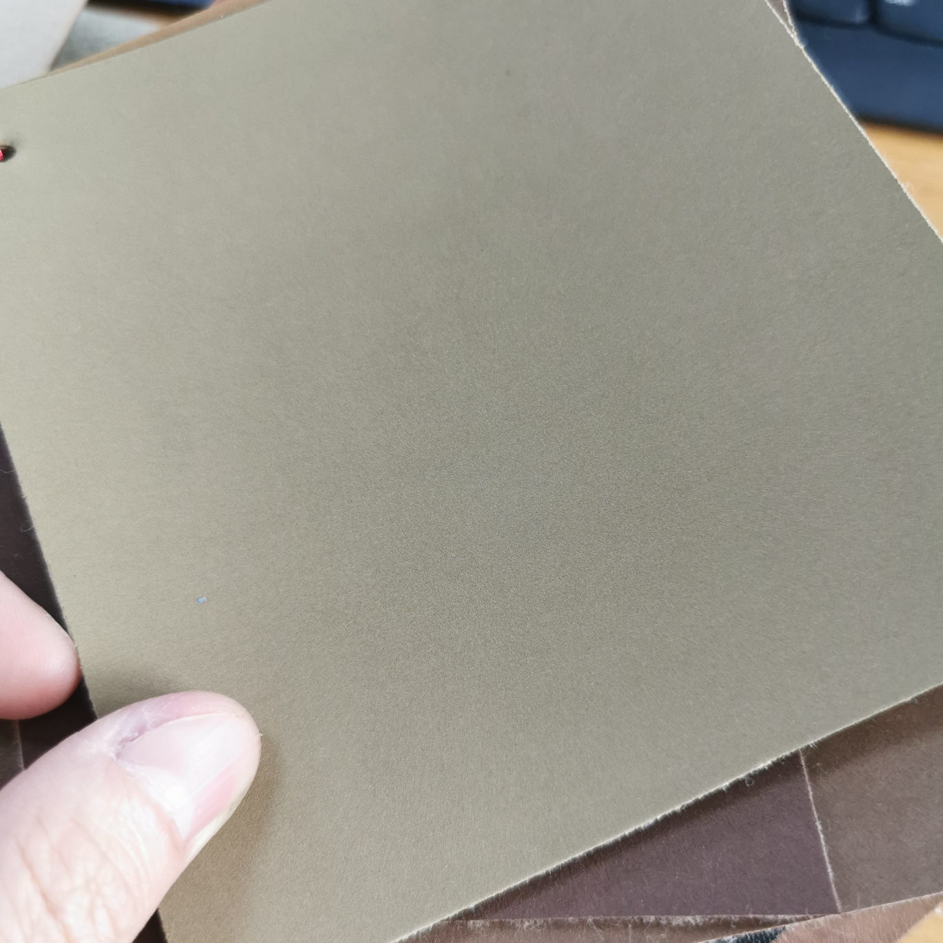Space leather matte pressing transformation, light brown khaki