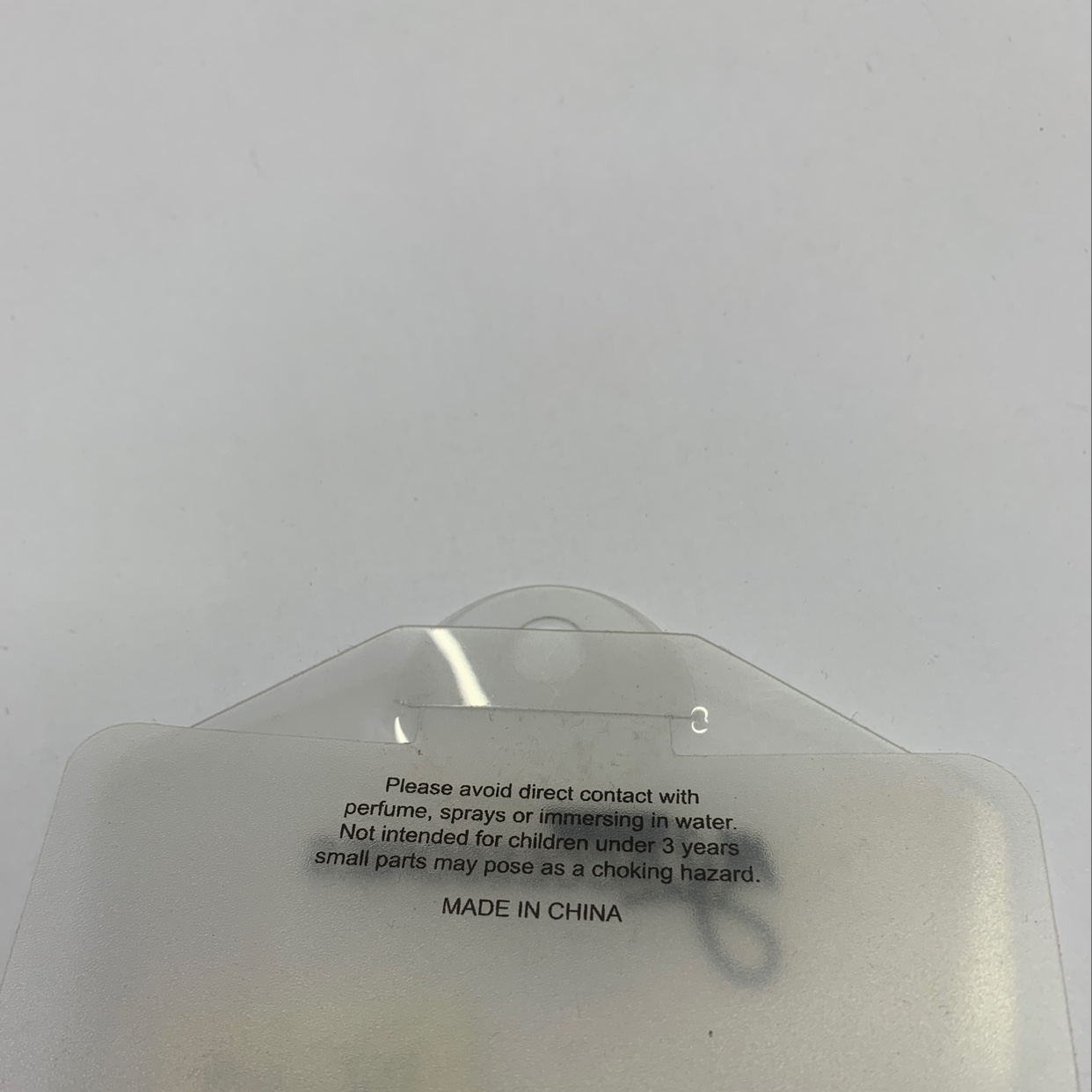 Transparent necklace card