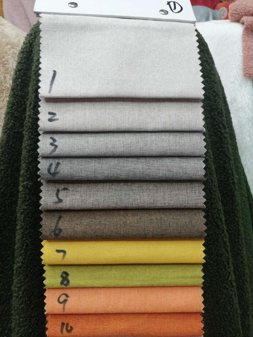 绒布/金丝绒/荷兰绒/对联/布料面料细节图