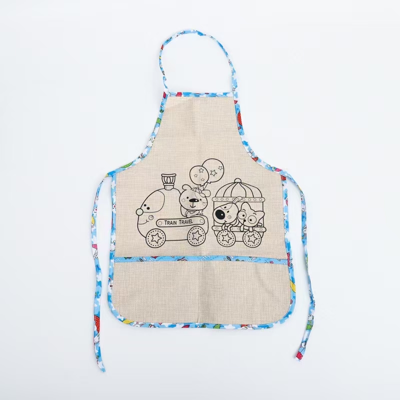 围裙DIY亲子手工创意儿童围裙带涂鸦画笔颜料套装详情图3