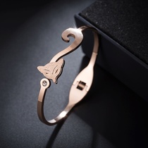 Network explosion of high-grade bracelet female summer bracelet niche design new bracelets fashion light luxury tide fox head bracelet