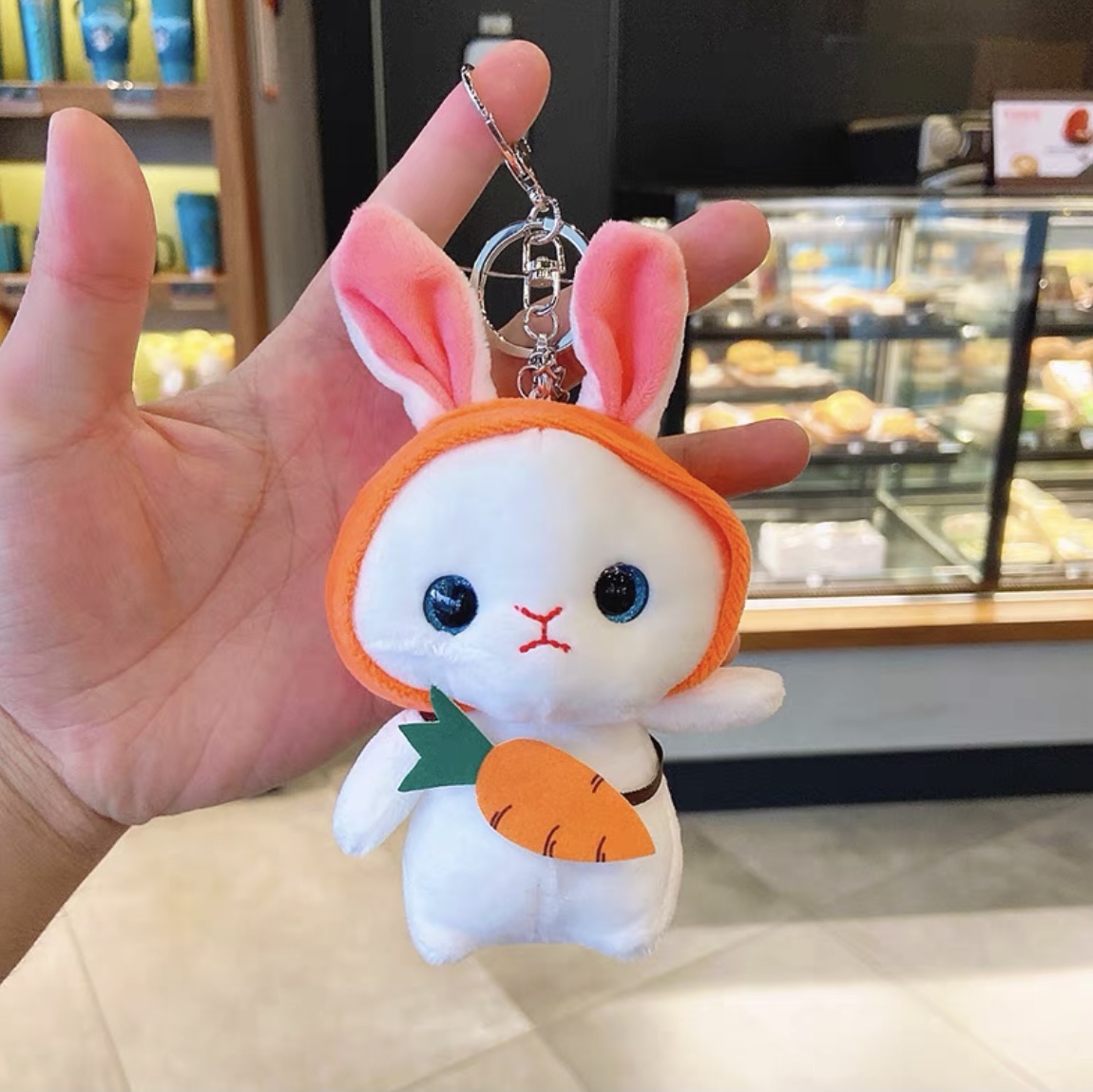 Cute plush net red schoolbag hanging decoration doll bag decoration car key female couple pendant 11