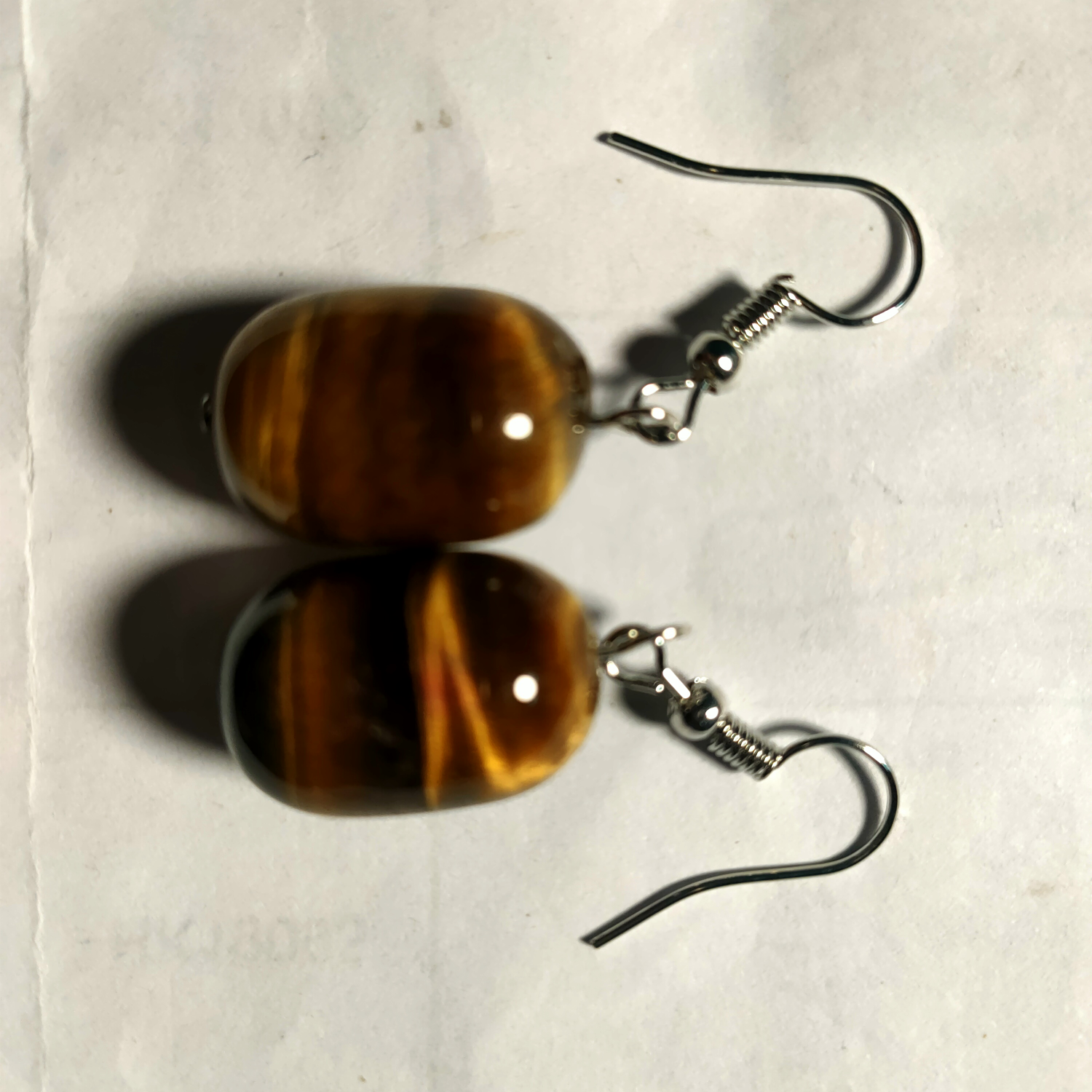 13x18mm黄虎眼石耳环