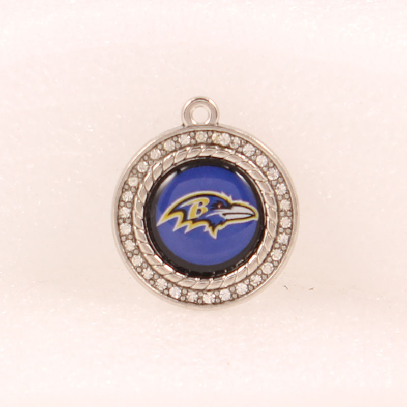 FLY405 European and American explosive diamond pendant NFL charms football team hand necklace small pendant DIY jewelry accessories