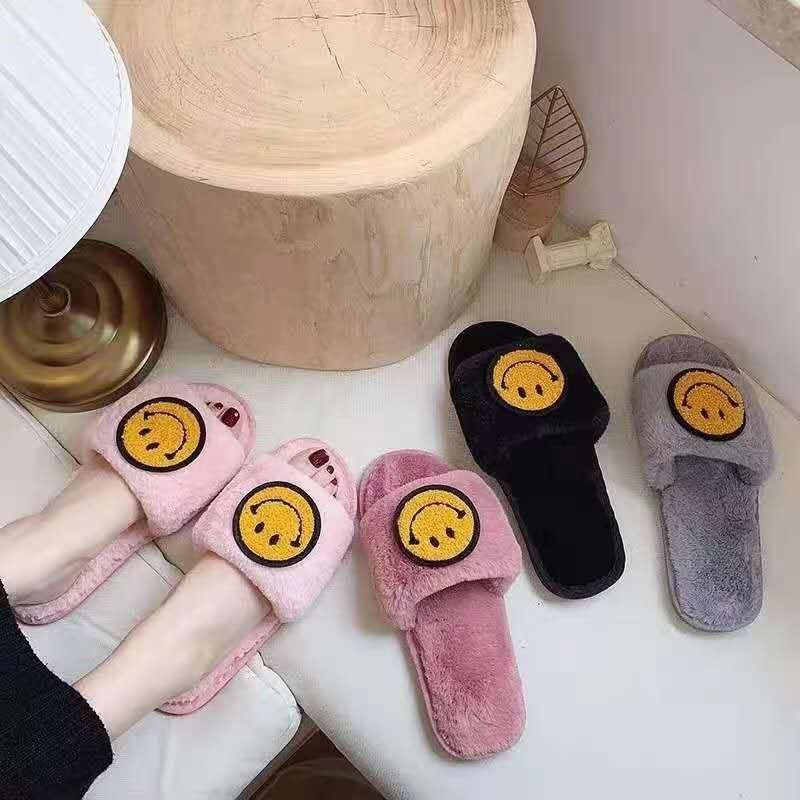 New home smiley cute cotton slippers cz