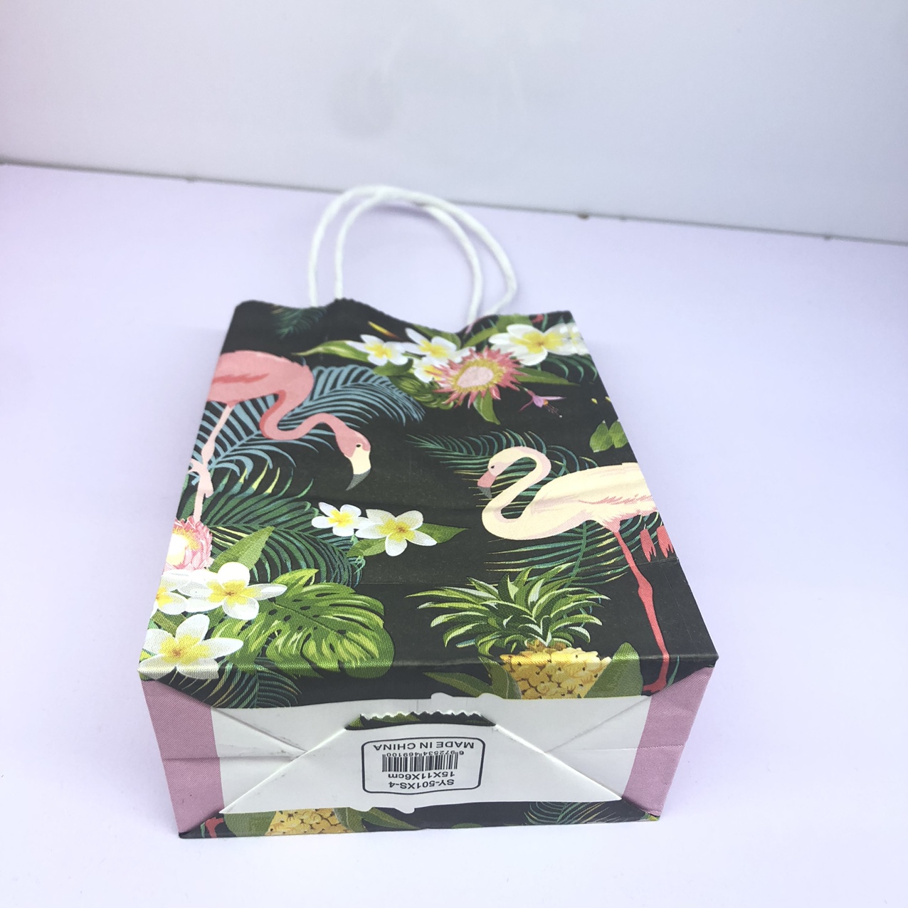 Qiqi Gift Bag Wrapping Paper Packaging Container Paper Bag Gift Bag Kraft Paper Cartoon Flamingos Gift Bag Paper Products Bag 1115