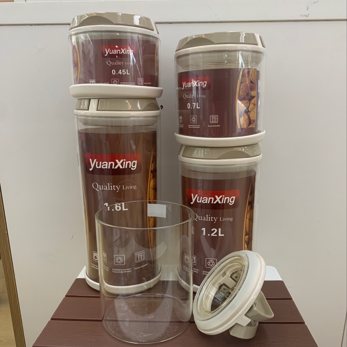 5-piece set Gift set high borosilicate glass sealed jar, 5-piece set glass sealed jar, high-end set sealed jar details Picture