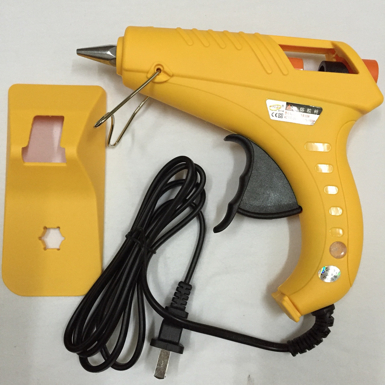 黄色60w大胶枪带底座图
