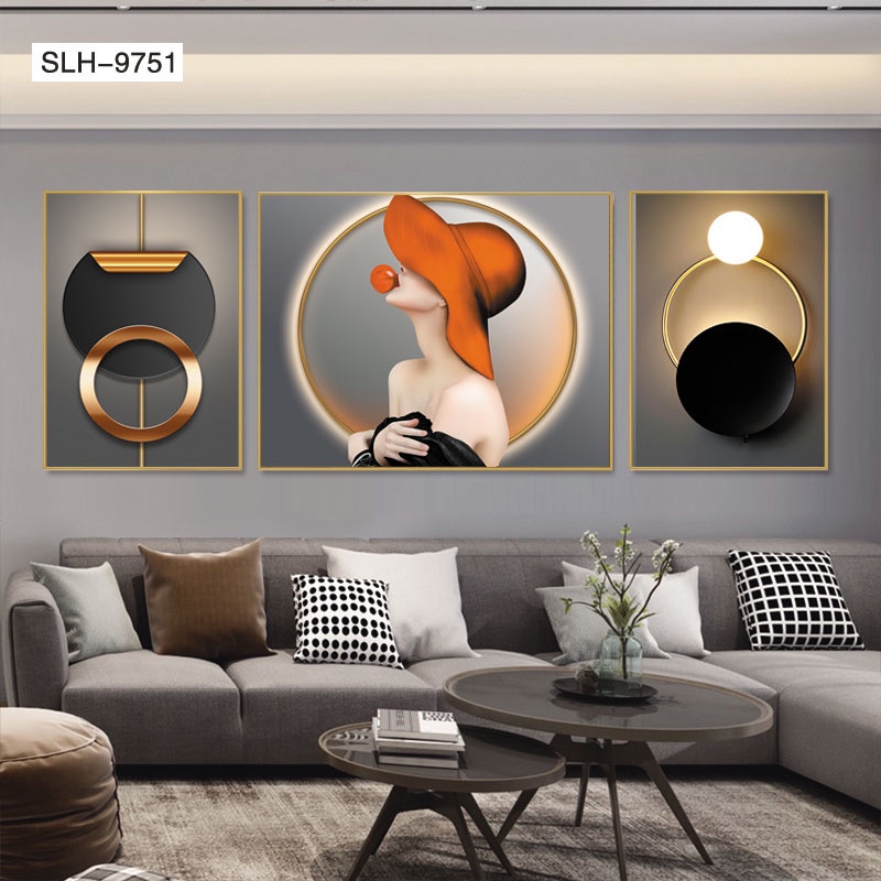 铝合金晶瓷晶贝现代光影系列三联画4️⃣详情图1