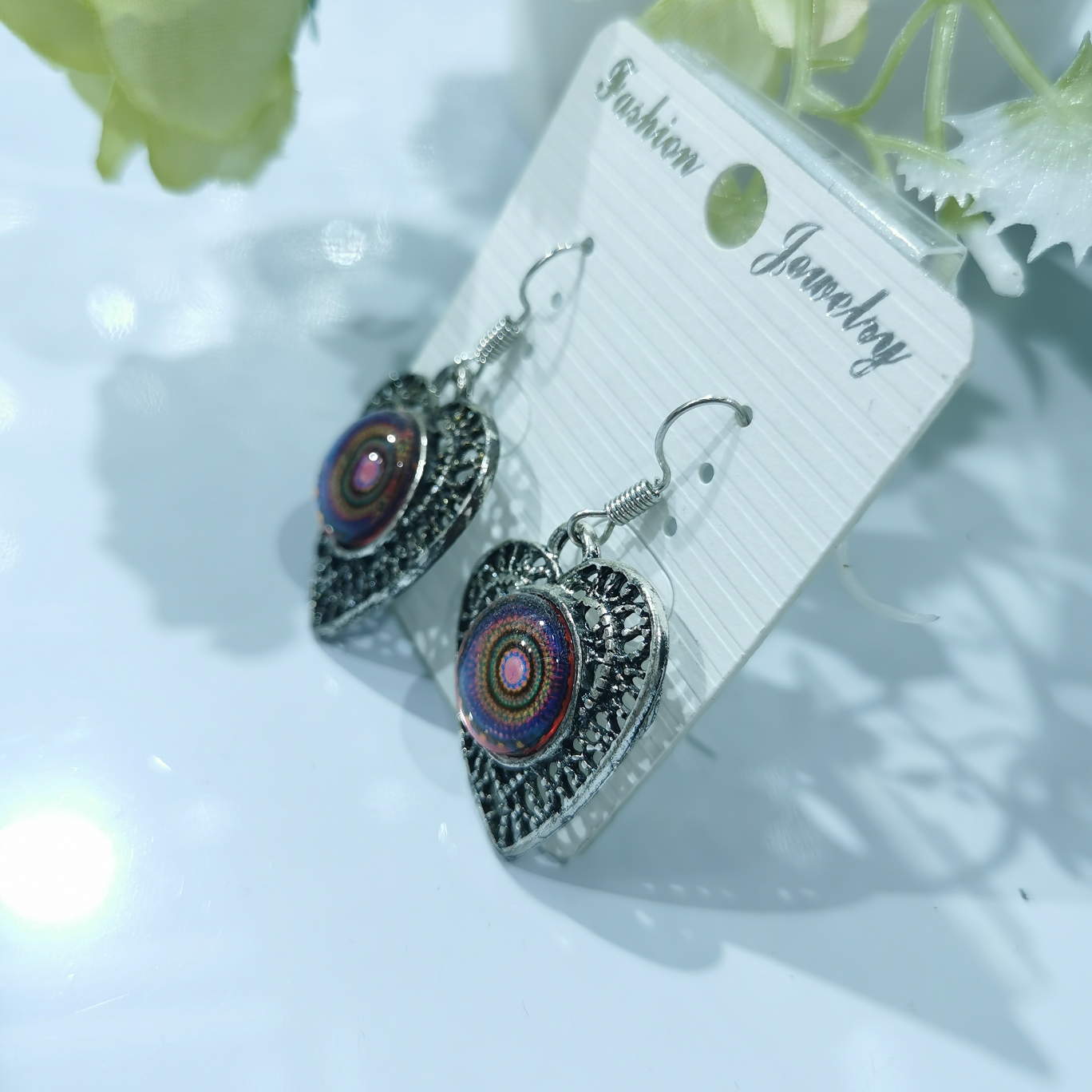 Jerry jewelry fashion Korean version of the new earrings earrings glass fashion trend 5001-2