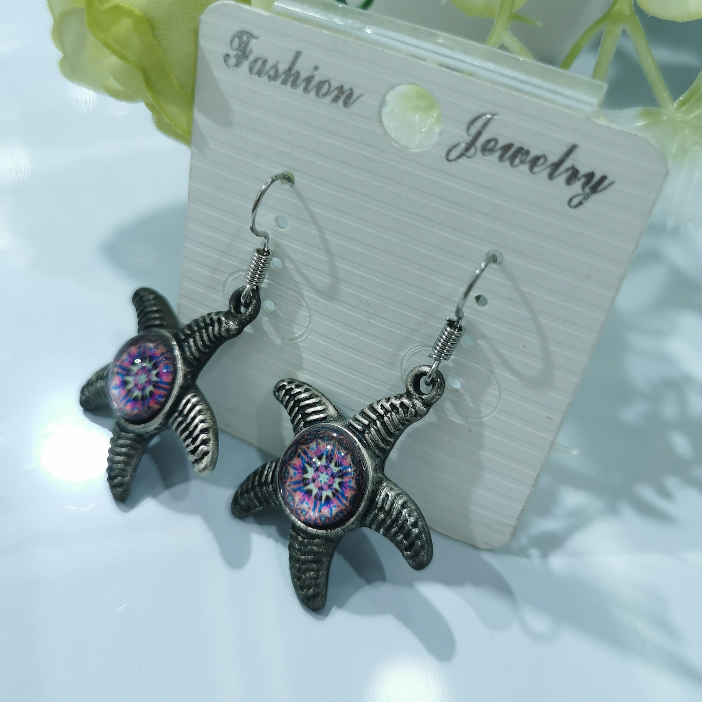 European and American national wind earhook accessories Hawaii holiday wind eardrop seaside travel jewelry accessories 5001-28