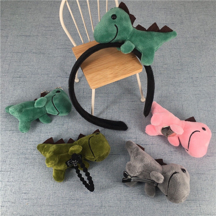 New dinosaur hair accessories Plush dinosaur hair band Children's hair band clothing bag accessories Cute multicolor dinosaur hair band dinosaur head rope