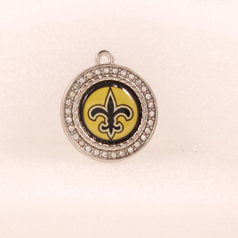 FLY435 European and American explosive diamond pendant NFL charms football team hand necklace small pendant DIY jewelry accessories