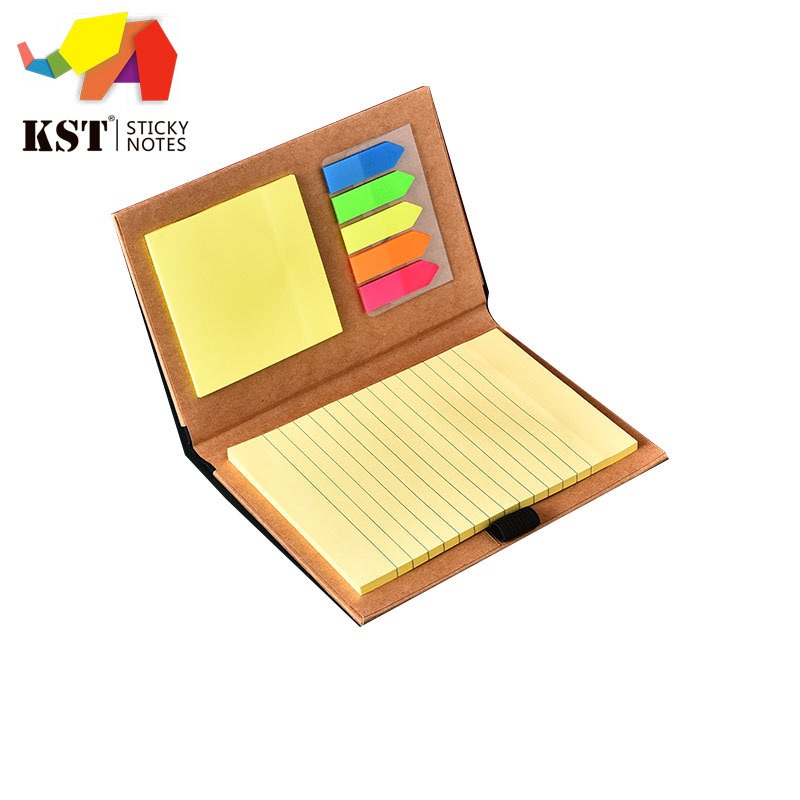 计算器封面便签盒带笔礼品套装可定制LOGO 创意记事留言本便利贴白底实物图