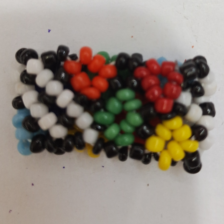 Wear bead female 6/0 m bead niche original design pure handcrafted lovely fresh floral ring 19
