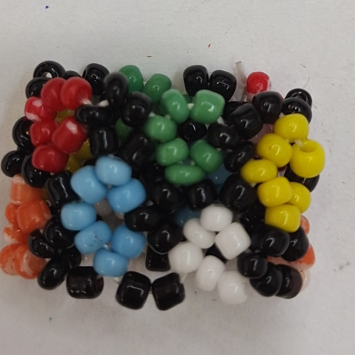Bead woman 6/0 m bead niche original design pure handmade lovely fresh floral ring 22