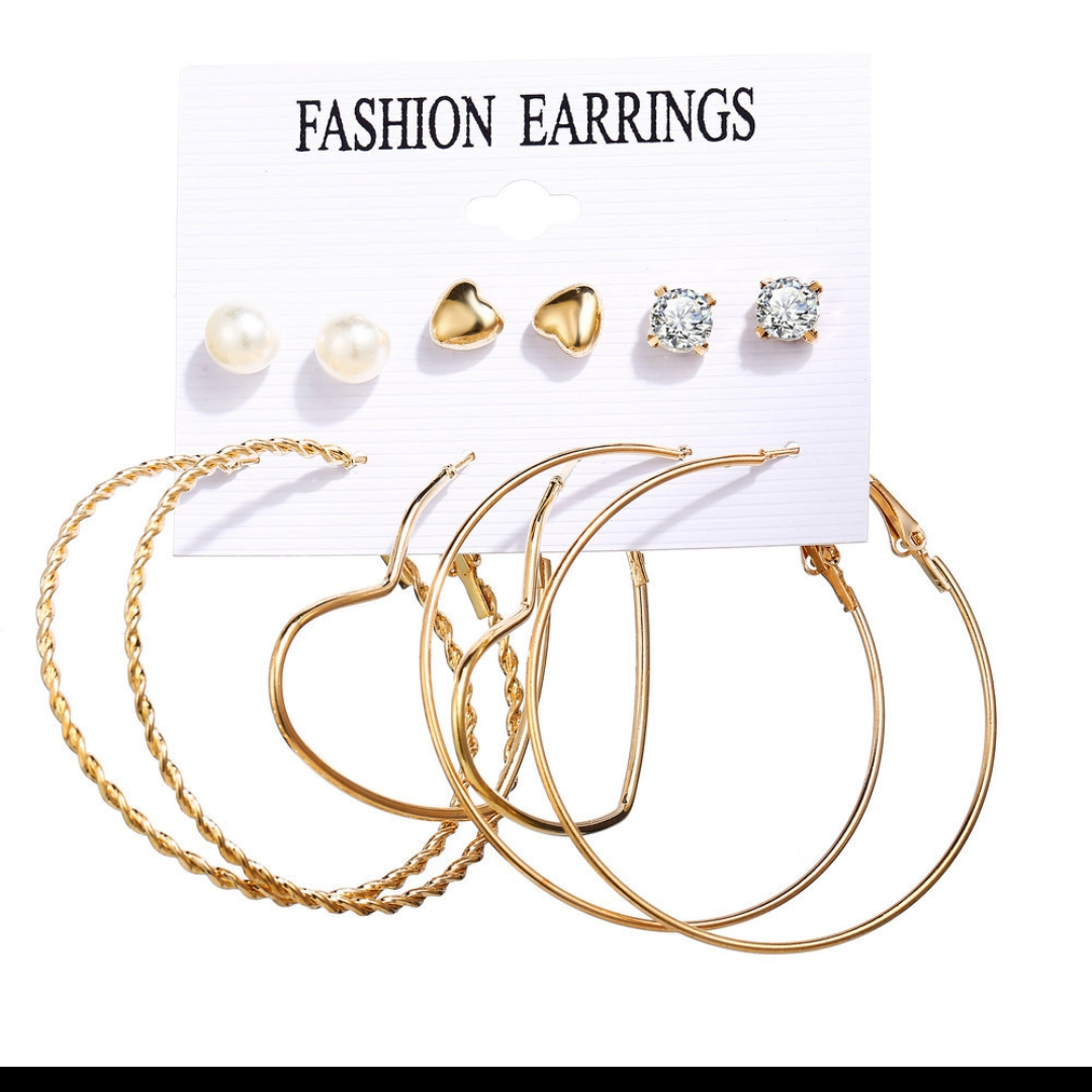 钉环30 套装ins风耳环耳钉高级感轻奢爆款气质女神范