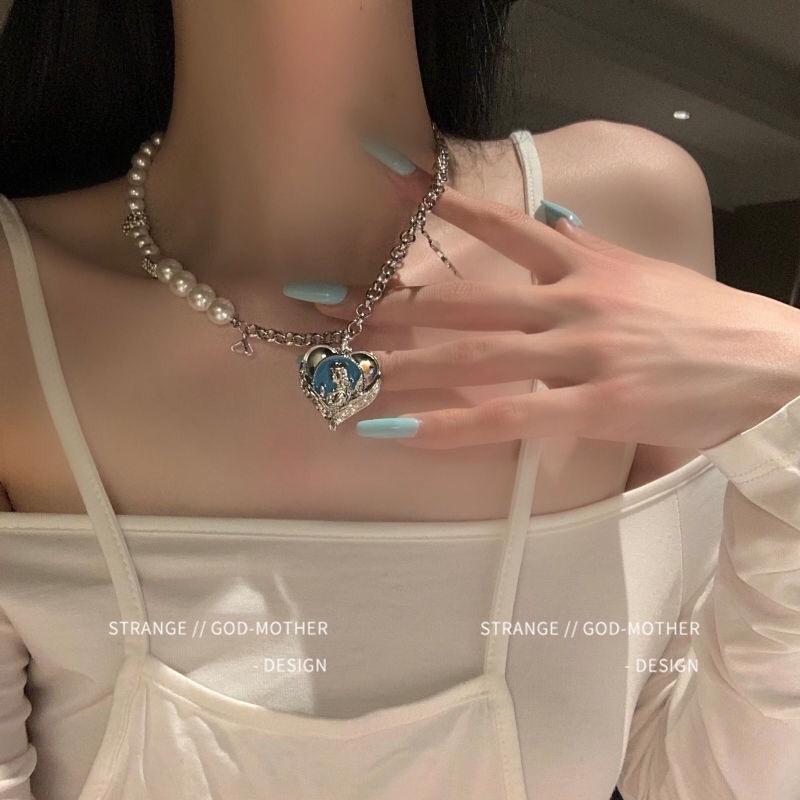 春季蝴蝶项链女choker轻奢小众2021年新款网红锁骨链设计感颈链2021新款项链女夏小众拼接 insAS蝴蝶锁气质