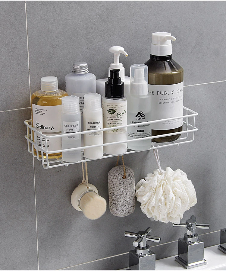 Bathroom Toothbrush Shelf Wall Hanging Perforation-Free Toilet Toilet Toilet Washroom Toiletries Table Cosmetics Wall Storage Item Picture