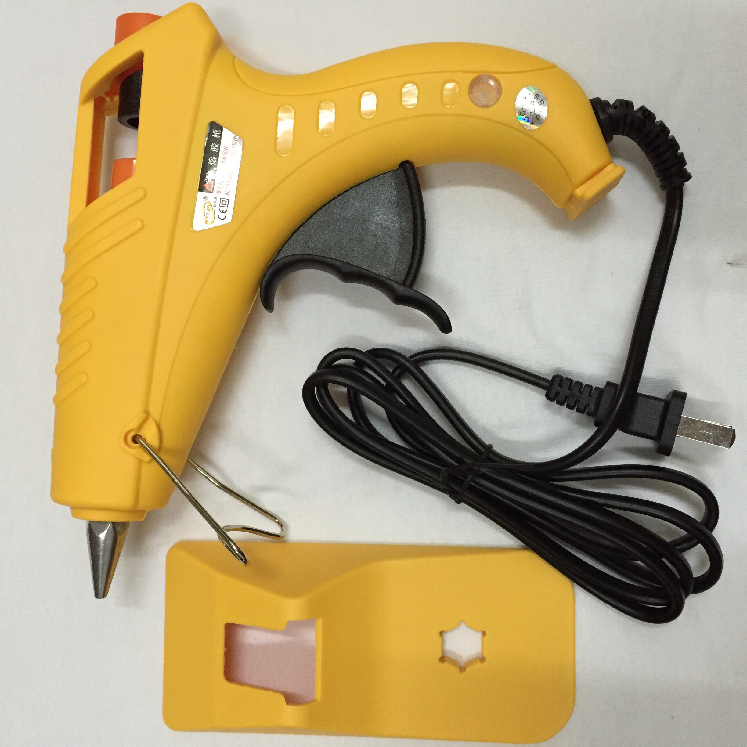 黄色60w大胶枪带底座产品图