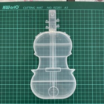 Square storage box violin white cartoon