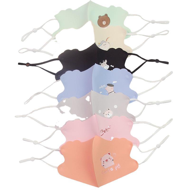 Summer children's mask Cartoon dust-proof pm2.5 three-dimensional breathable thin baby ice silk cotton mask adjustable tightness multiple styles [Exclusive for export