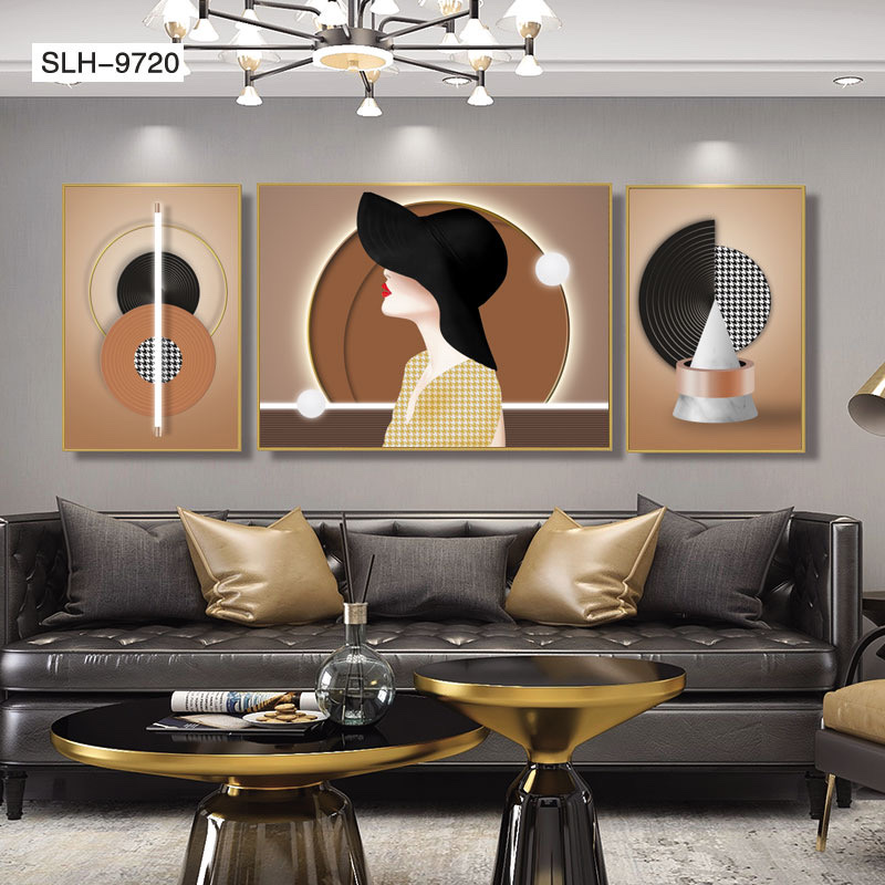 铝合金晶瓷晶贝现代光影系列三联画1️⃣详情图2