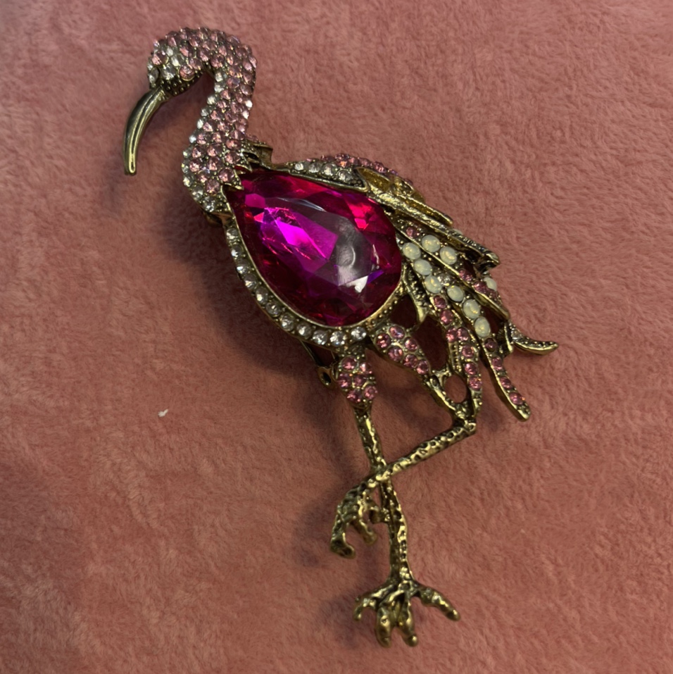 Crane Crystal Brooch Corsage Everything Upscale fashion trend Luxury Accessories 2