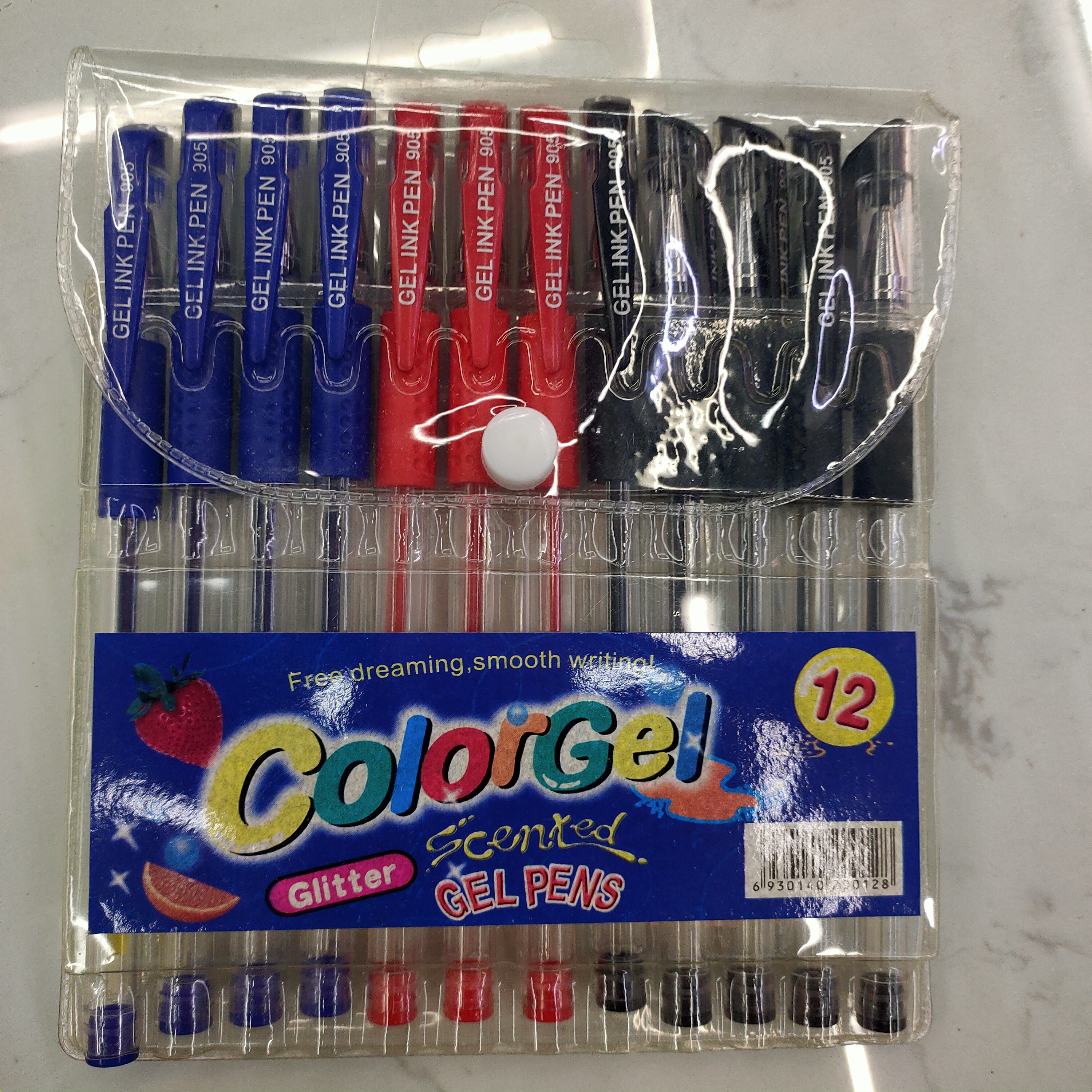 12 gel pens in a bag