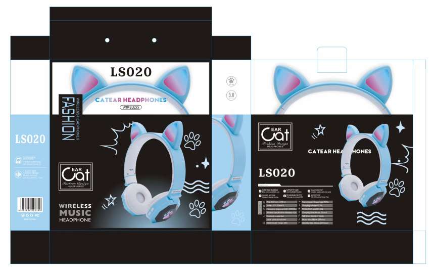 Guangdong Sogo headphones, cat ear Bluetooth, over-ear Bluetooth headphones, with brand name Application Scenario
