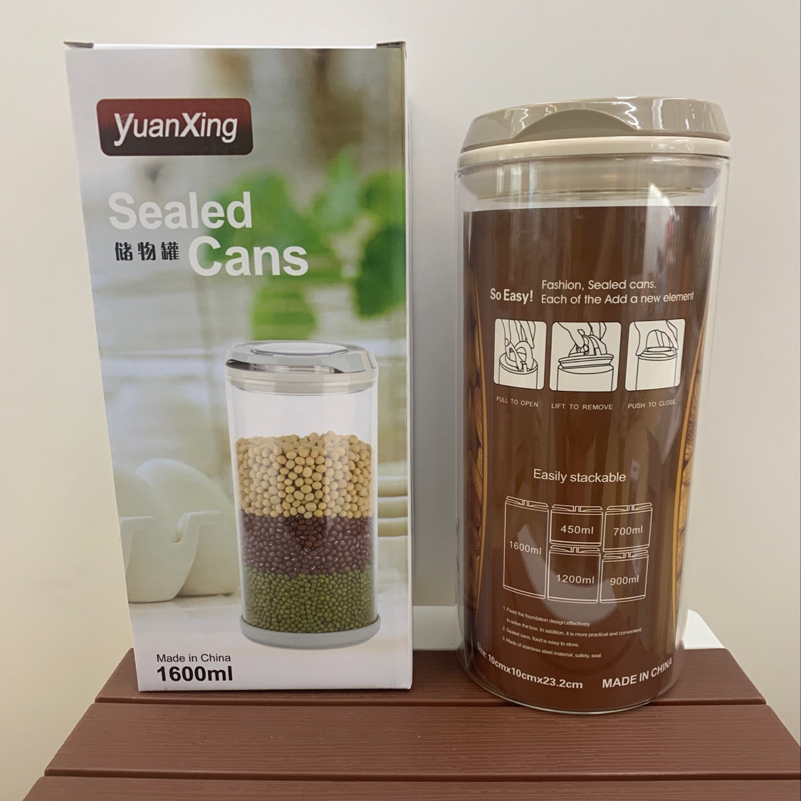 1600ml sealed jar, glass sealed jar, storage jar, glass preservation sealed jar Specification image