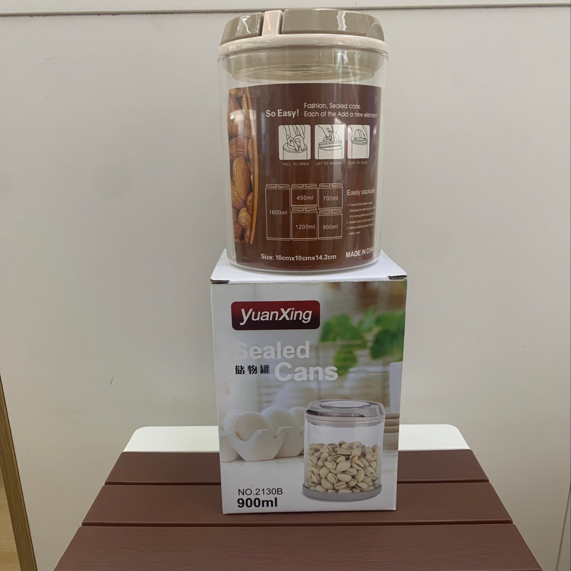 900ml sealed jar, glass sealed jar, storage jar, glass preservation sealed jar Specification image