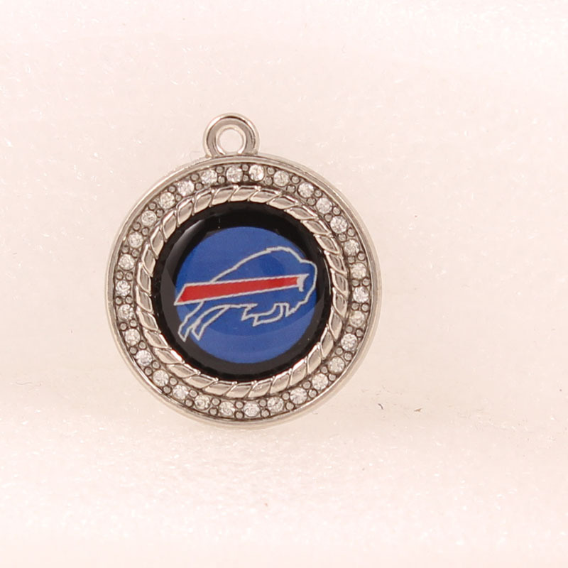 FLY433 European and American explosive diamond pendant NFL charms football team hand necklace small pendant DIY jewelry accessories