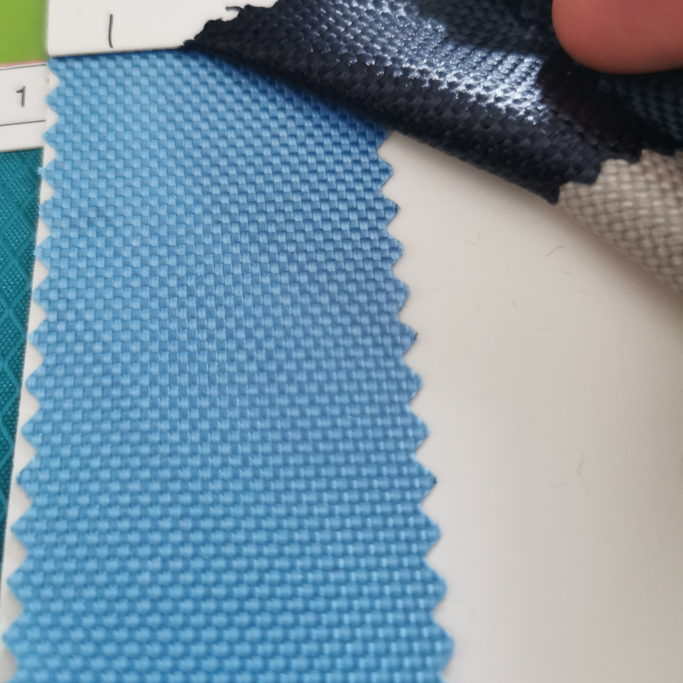 420Dpvc网纹牛津布浅蓝色