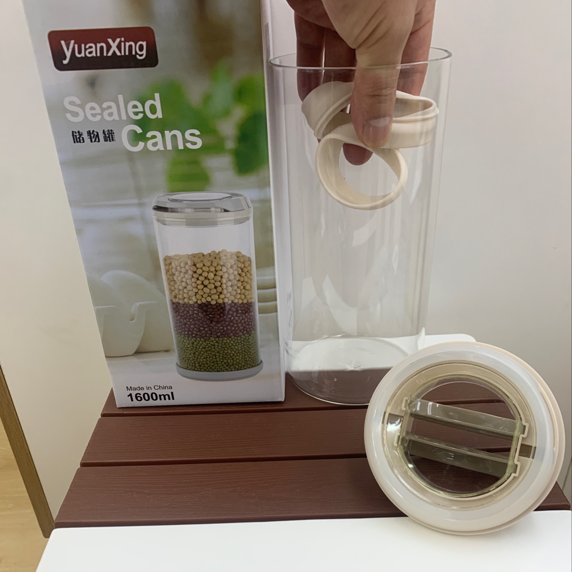 1600ml sealed jar, glass sealed jar, storage jar, glass preservation sealed jar Item Picture