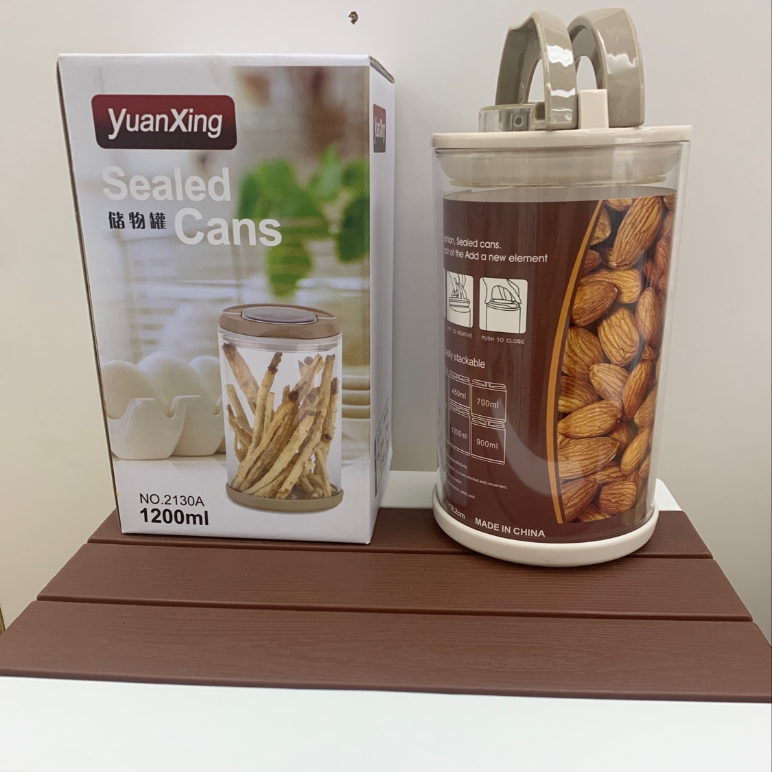 1200ml sealed jar, glass sealed jar, storage jar, glass preservation sealed jar Item Picture