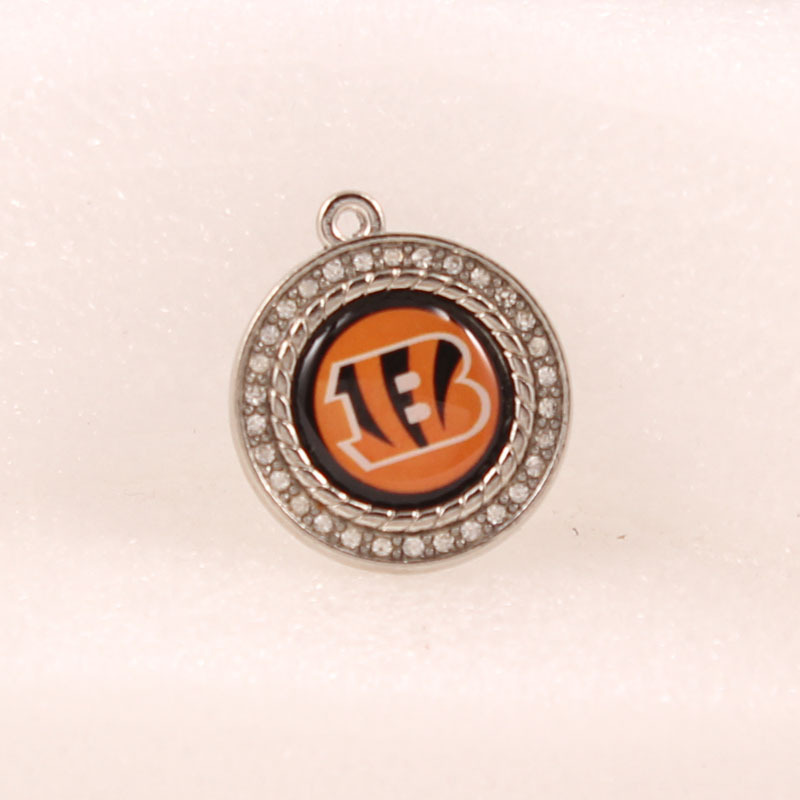 FLY436 European and American explosive diamond pendant NFL charms football team hand necklace small pendant DIY jewelry accessories