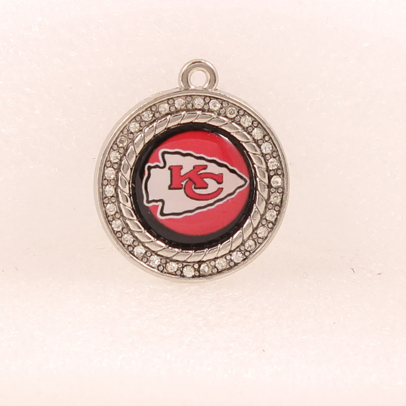 FLY425 European and American explosive diamond pendant NFL charms football team hand necklace small pendant DIY jewelry accessories