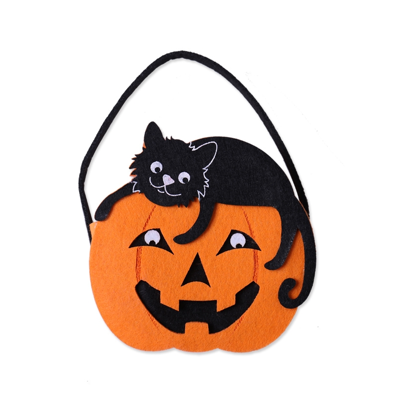 Halloween decoration props carry candy bag non-woven three-dimensional gift bag pumpkin backpack sling bag pumpkin bag 95