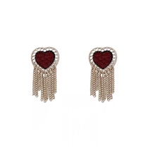 Love tassel long design ethnic style fashion trend holiday earrings