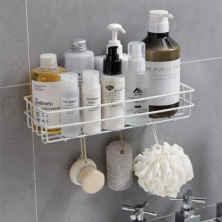Bathroom Toothbrush Shelf Wall Hanging Perforation-Free Toilet Toilet Toilet Washroom Toiletries Table Cosmetics Wall Storage