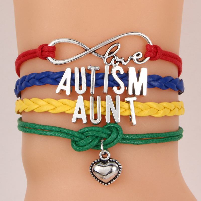 FLY447 alphabet bracelet for people with autism Braided bracelet is fast selling